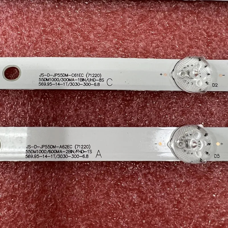 LED Backlight Strip for(9) For BBK 55LEX-8158/UTS2 AKTV JS-D-JP55DM-A62EC C61EC 55DM1000/600MA-2BIN