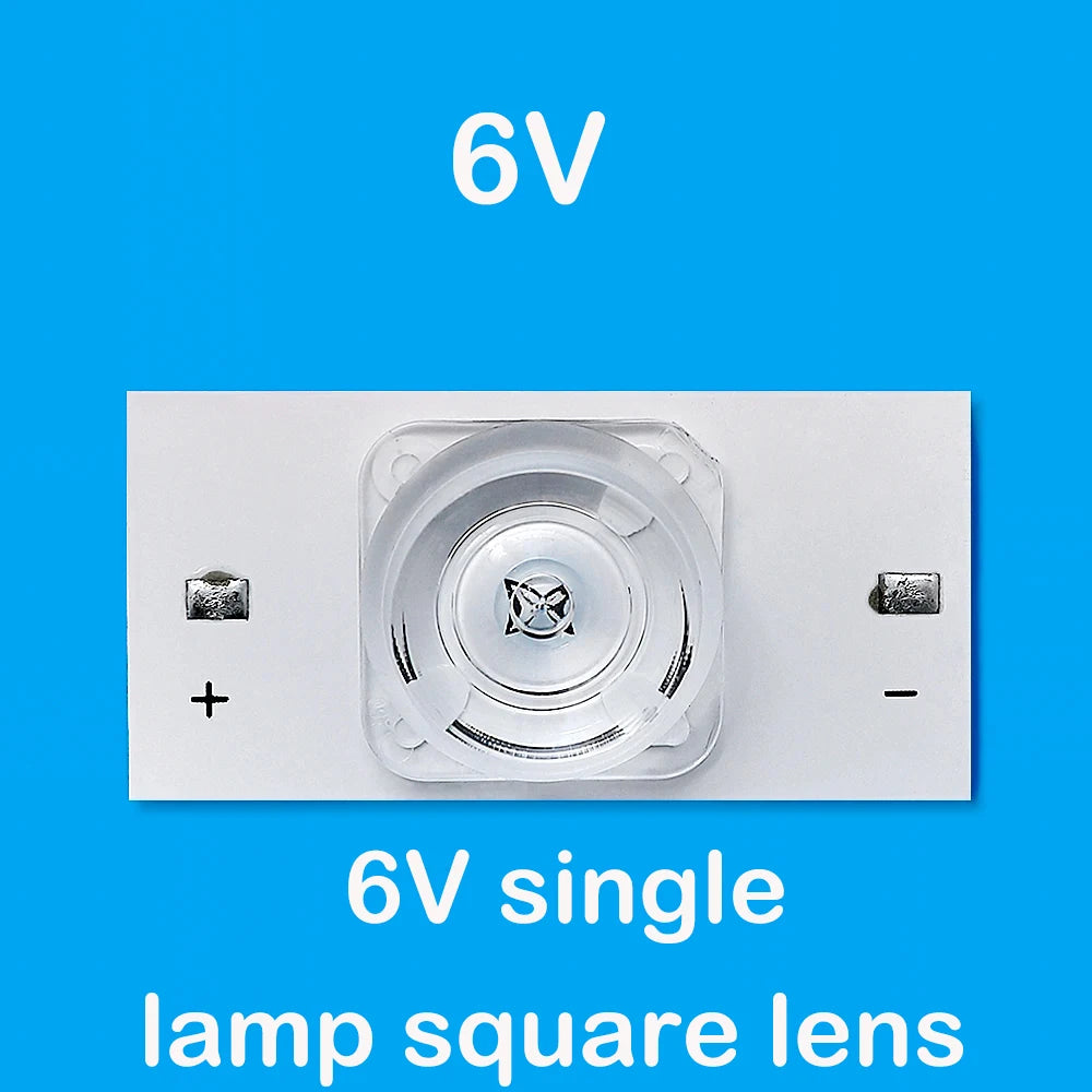 100 pcs LED Backlight strip 6V 3V SMD Lamp Beads with Optical Lens Fliter for 32-65 inch LED TV Repair(3V with Cable) 100%NEW