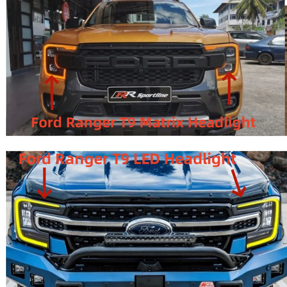 DRL LED Boards For Ford Ranger T9 LED Or Matrix 2023 2024 LED Headlight Daytime Running Light XL/XLT Replace