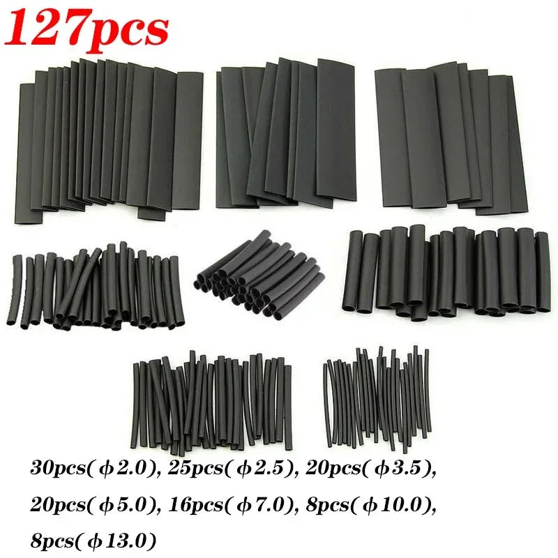 2 1 Shrinkable Wire Shrinking Wrap Tubing Wire Connect Cover Protection with 300W Hot Air Gun 127-10600pcs Heat Shrink Tube