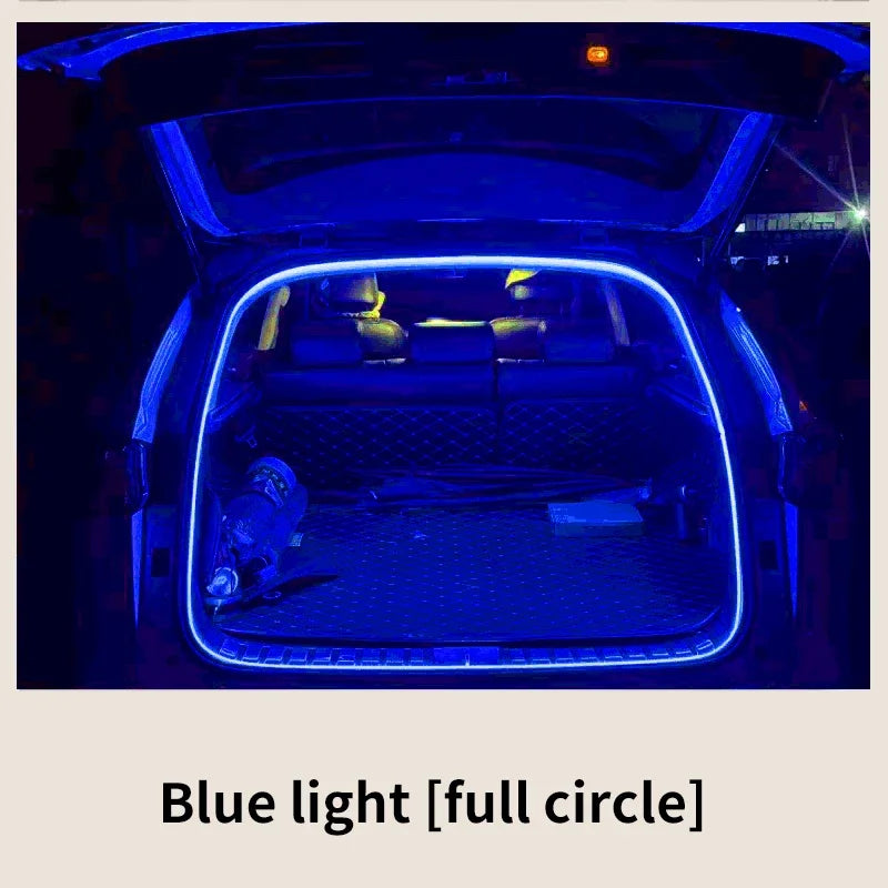 Car Trunk LED Ambient Light Strip PVC Flexible Ambient Light Strip Automatic Switch Hidden Installation SUV/MPV universal