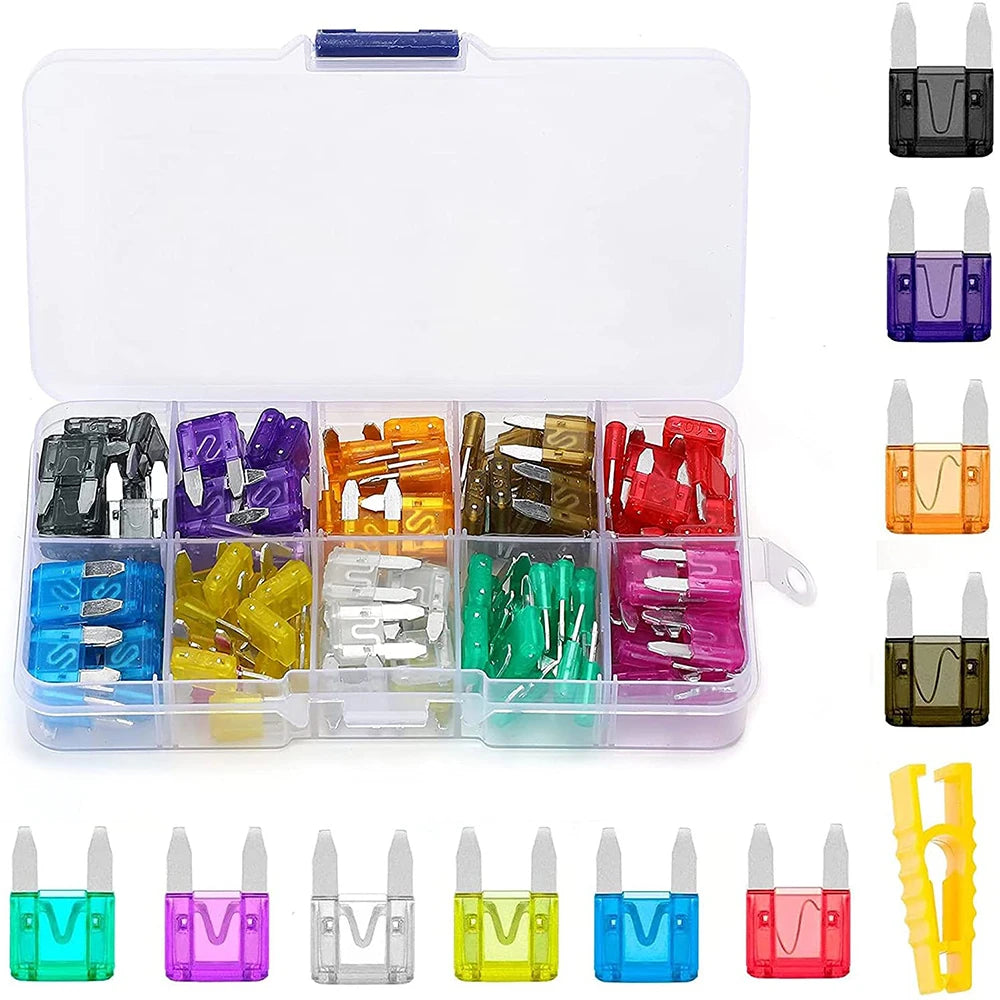 325Pcs Standard Car Fuses Assorted Kit 60 Mini Blade Car Fuse +60 Standard Automotive Fuse +60 Micro Fuse