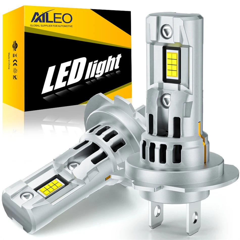 AILEO 2Pcs Led Lights 22000Lm 100W H7 CSP Headlight Bulb For