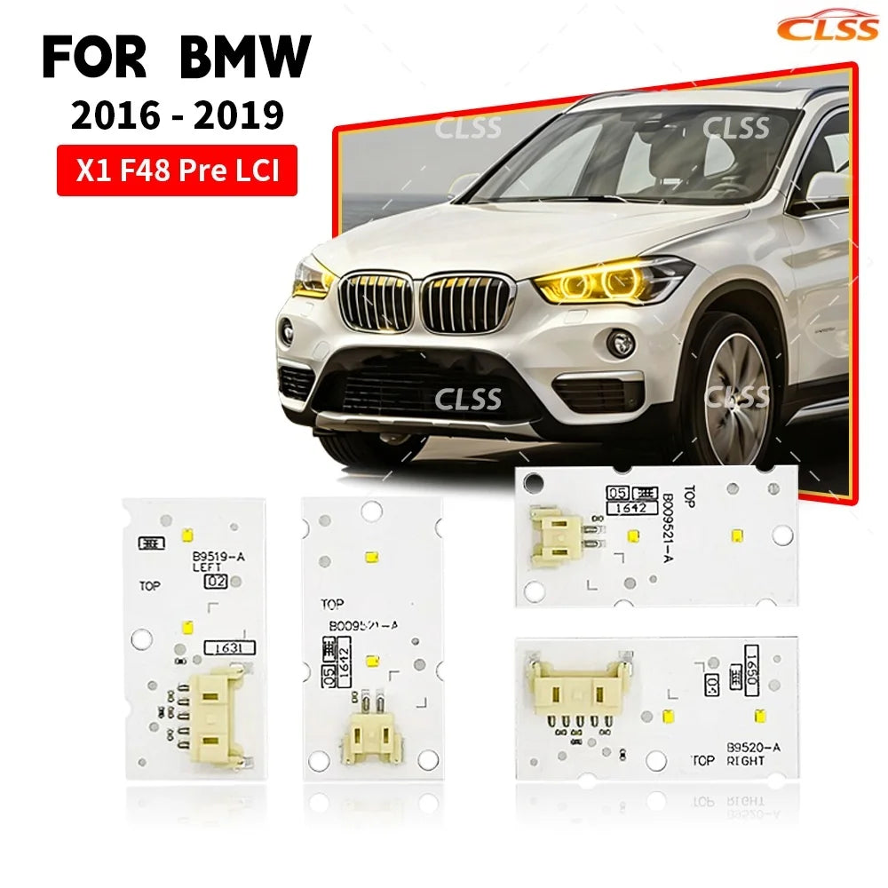 Angel Eye DRL Board 63117428791 For BMW X1 F48 F49 X2 F39 2016-2019 Yellow Blue Amber LED Headlight Daytime