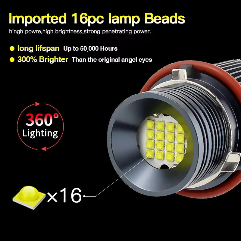 2pcs 160W For BMW E39 E53 E60 E61 E64 E65E66 E87 04-07 LED A