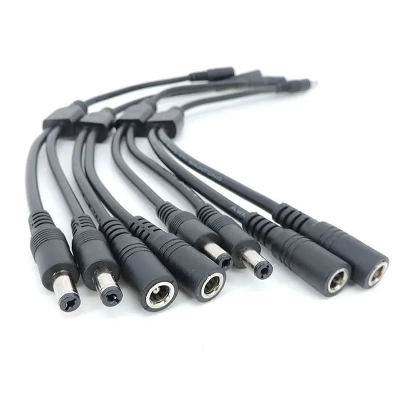 1PC DC 5.5mm 2.1mm 1 To 2 Connector Male To Female Plug DC P