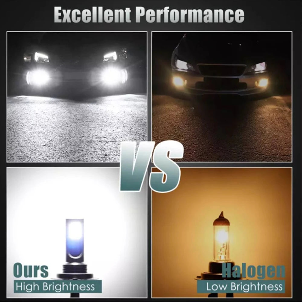 1/2/4PCS H7 Led Headlight Bulb Kit Car Fog Light Bulbs 12V 5