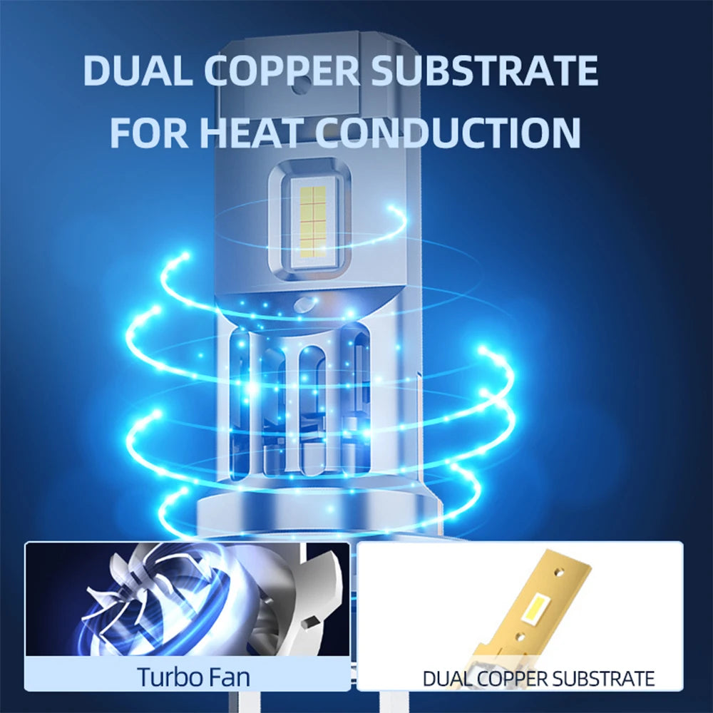 Auto Diode Lamps 12V Powerful H7 LED Headlights 60W/Pair 600
