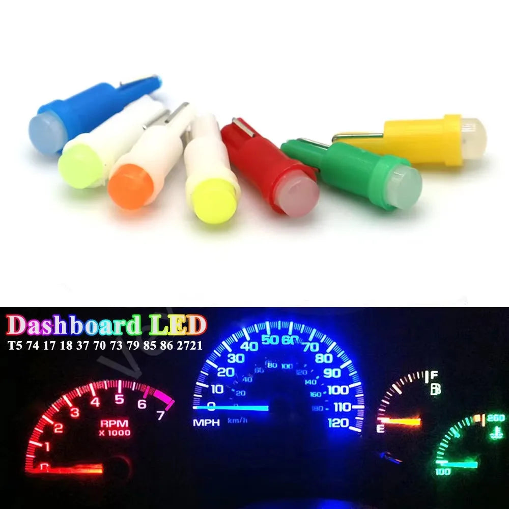 2/10/20 PCS T5 LED Light W1.2W W3W Dashboard Gauge Instrumen