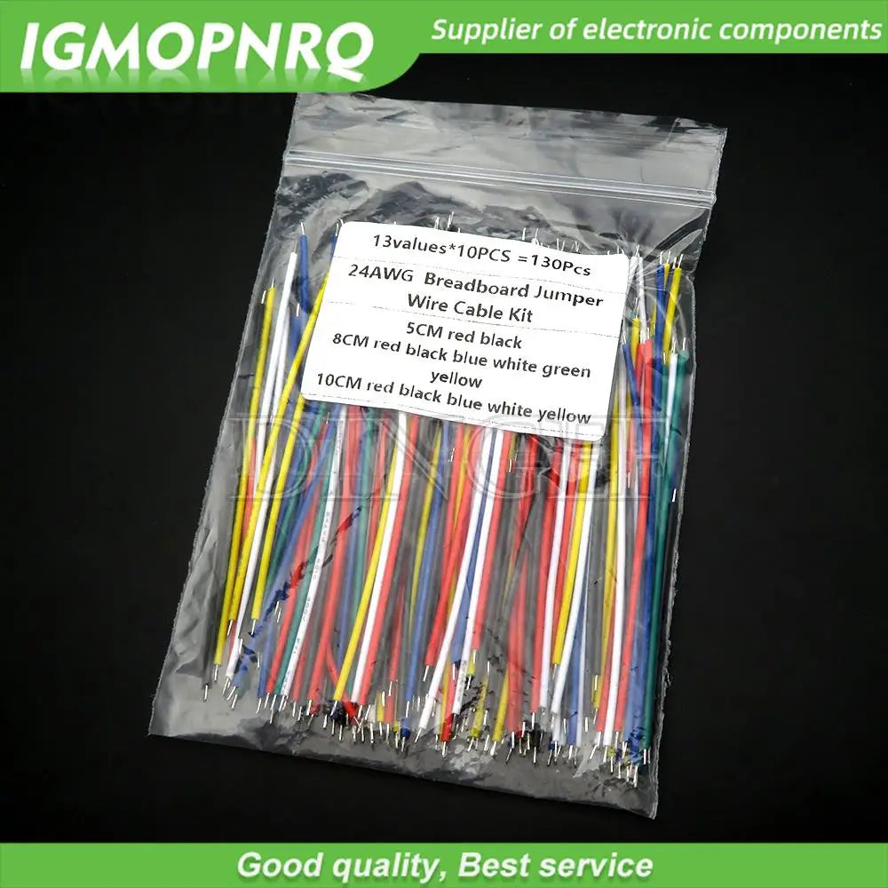 130Pcs 24AWG Breadboard Jumper Wire Cable Kit Tin-Plated PCB