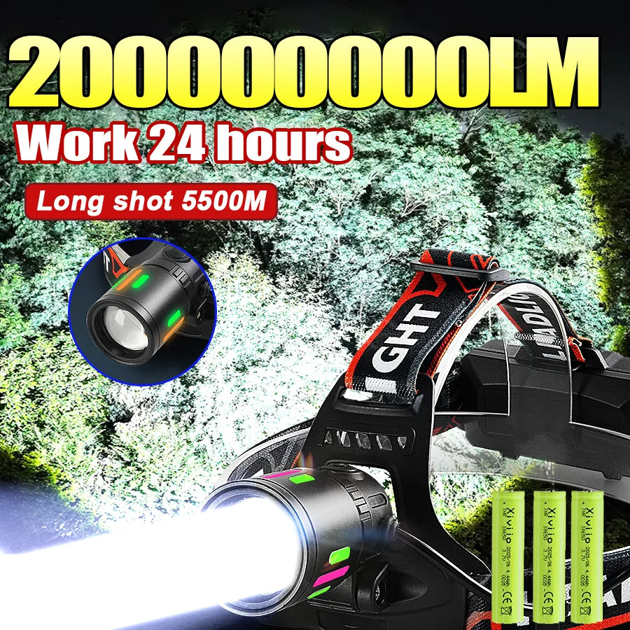 NEW 200000000LM High Power LED Headlight Ultra Bright Head T