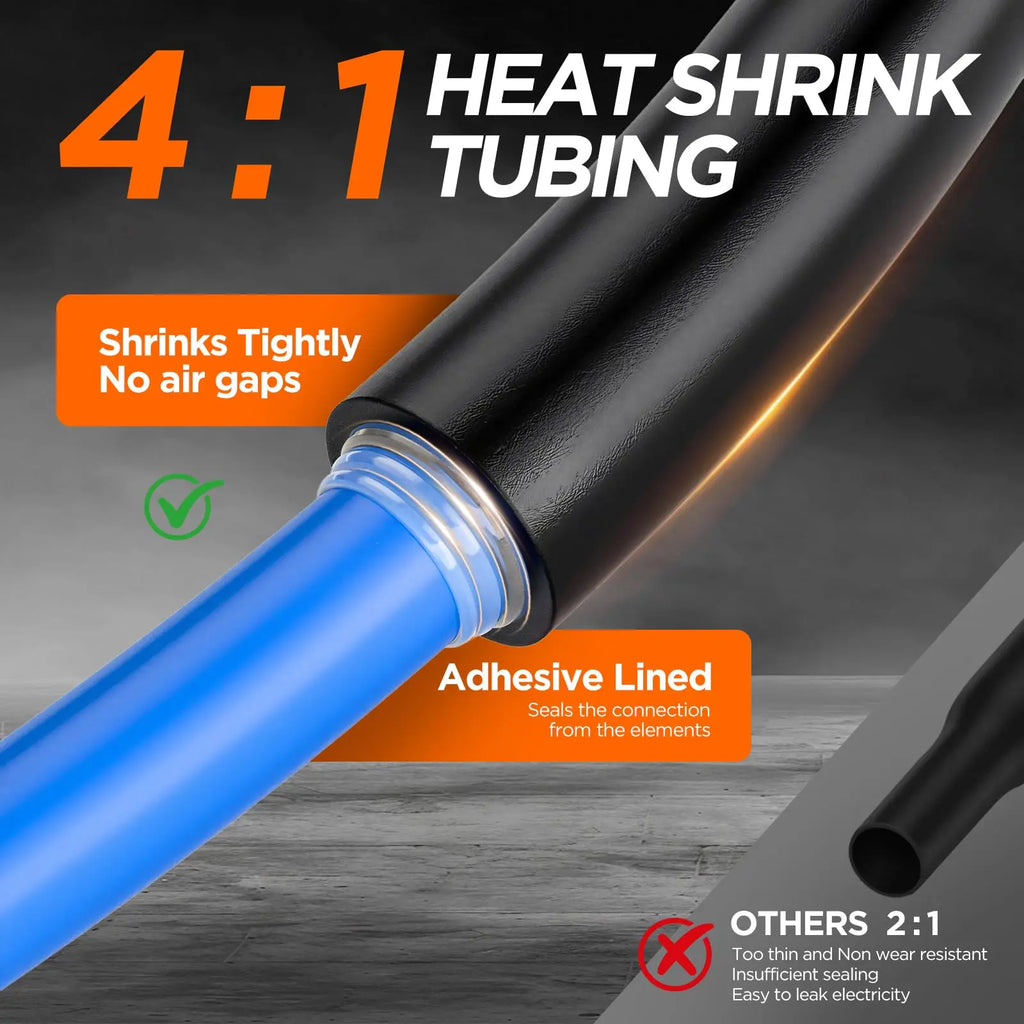 4 1 Ratio Wire Heat Shrink Tubing Adhesive Lined Φ4mm to Φ52