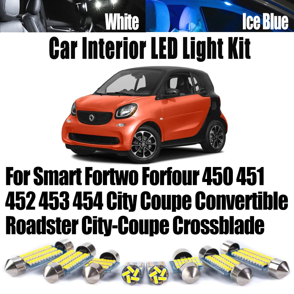 LED Interior Light Kit for Smart - Canbus Error-Free Interior Bulbs