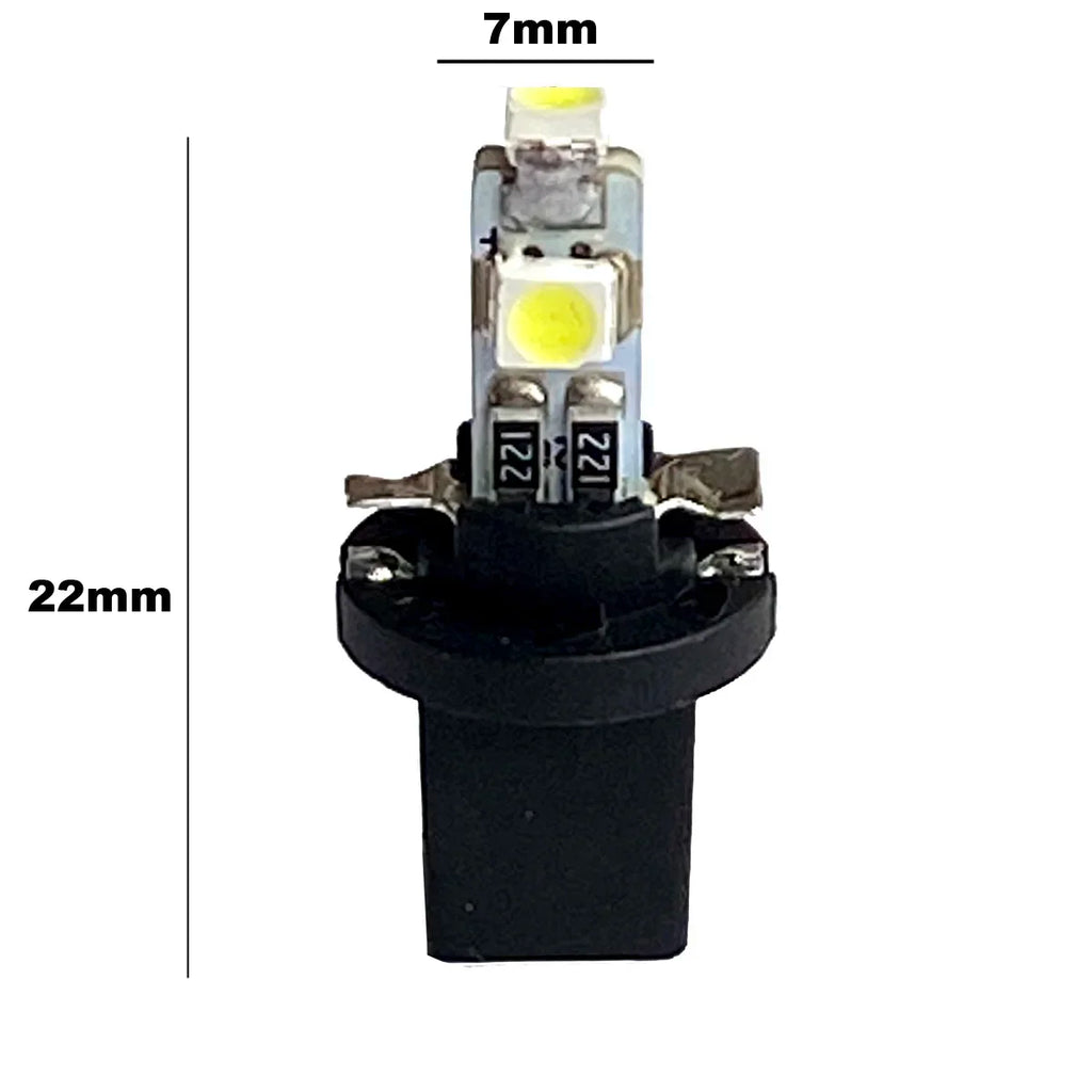 8Pcs T5 B8.5 B8.5D W1.2W W3W PC74 PC37 Led Bulb Car Interior