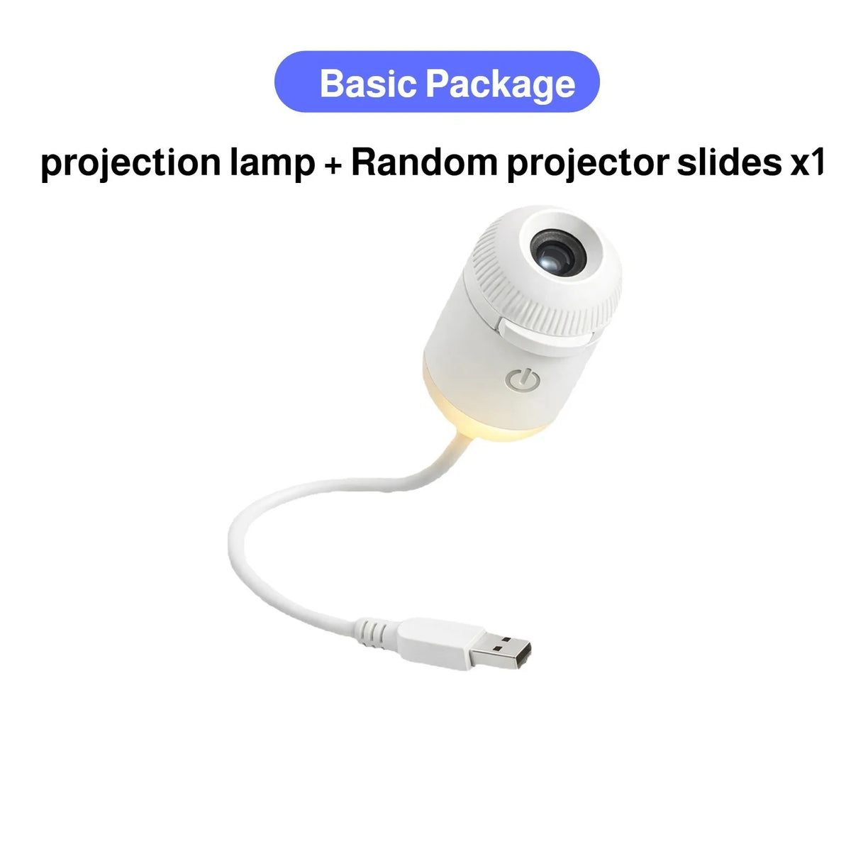 2-in-1 Mini Galaxy Star Projector Night Light USB 360 Rotating LED Starry Sky Ambient Lamp with 12 Films for Home Car Decor