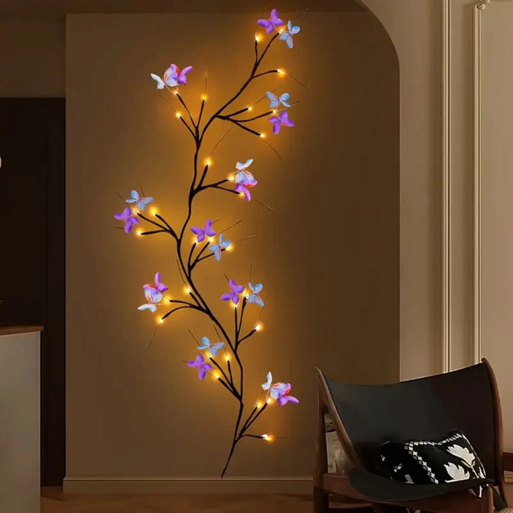 1pc 30LED Enchanted Willow Vine Light With Butterfly USB Pow
