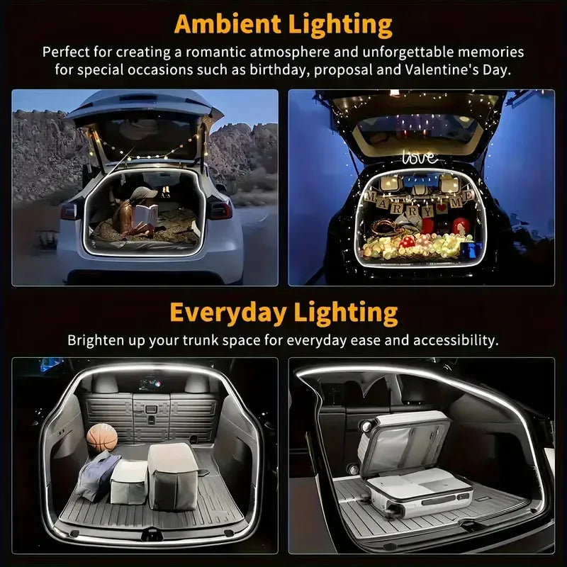 LED Car Trunk Light Strip Automatic On/Off Sensor Ambient Li