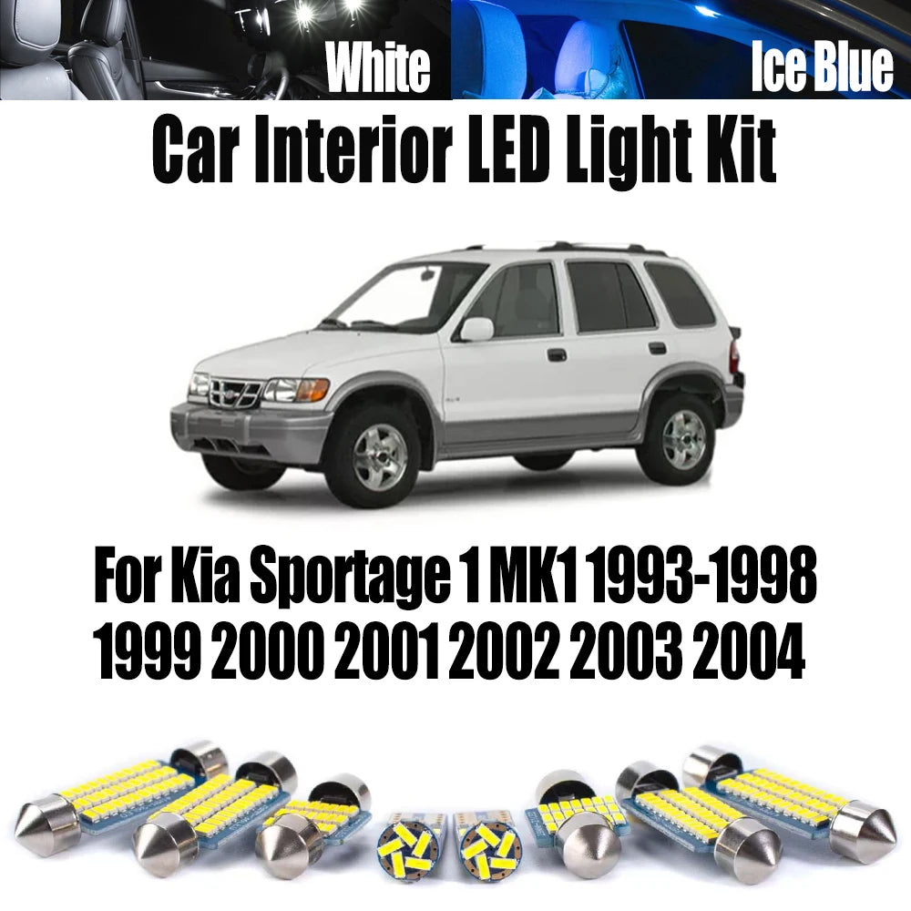 LED Interior Light Kit for Kia MK1 1993-2000 - Canbus Error-Free Interior Bulbs