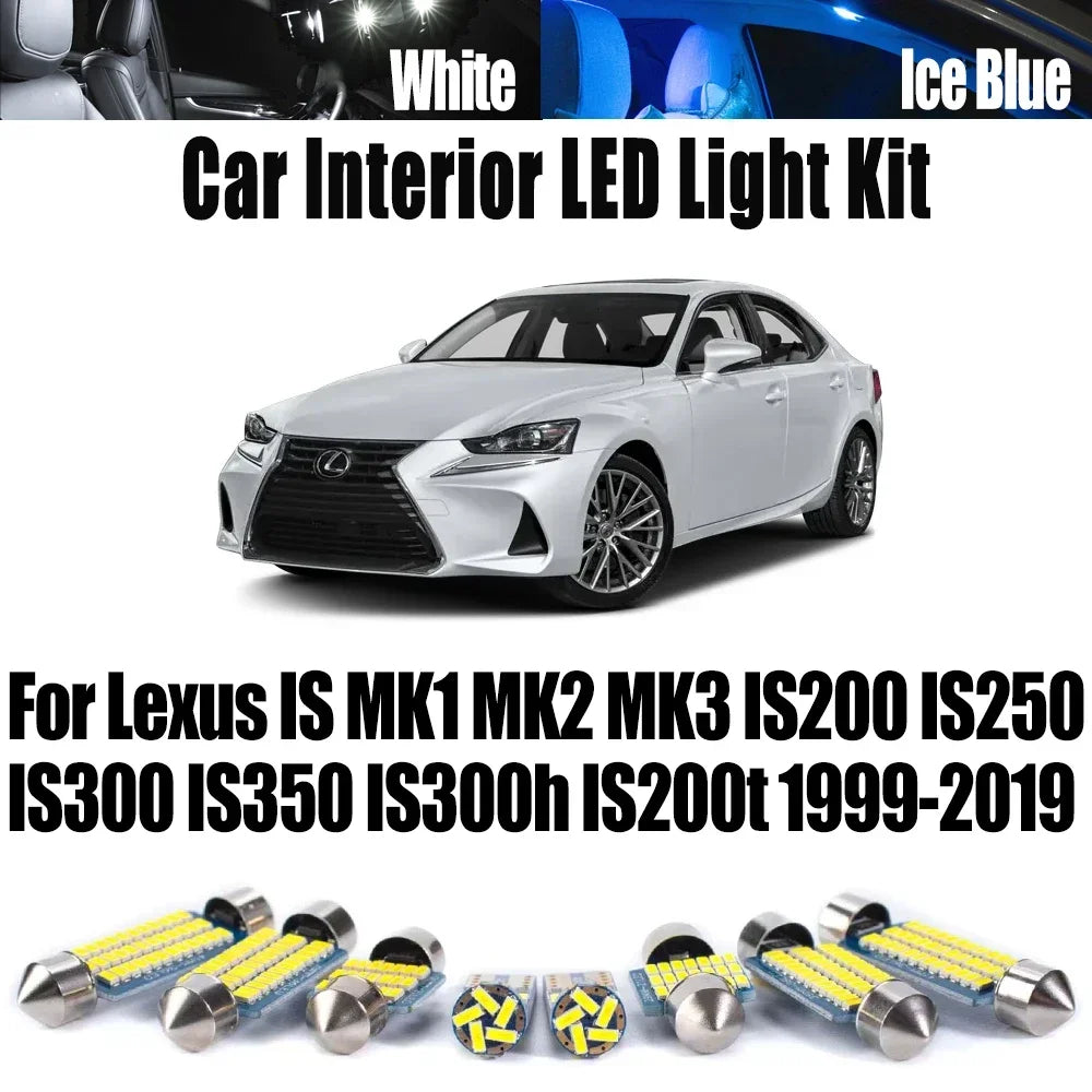 Canbus LED Interior Reading Map Dome Light Kit For Lexus IS MK1 MK2 MK3 IS200 IS250 IS300 IS350 for Lexus MK2