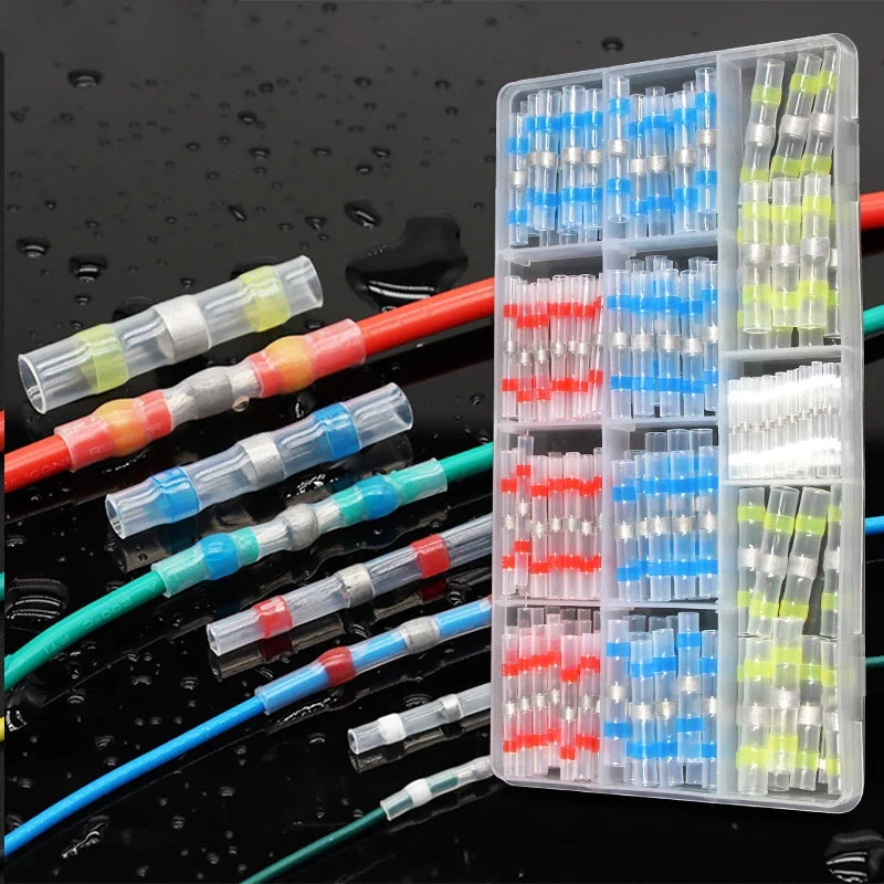 10 350pcs Solder Seal Wire Connectors Kit Heat Shrink Butt C