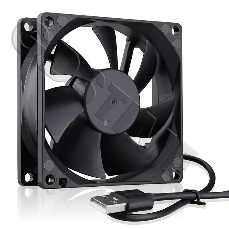Gdstime DC 5V 12V 24V Fan 80mm 25mm PC CPU Cabinet Cooler Fa