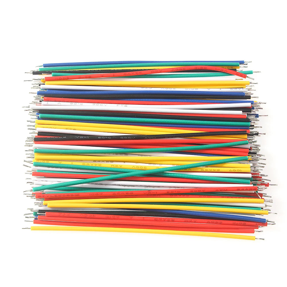 120pcs/lot 6 Color Tin-Plated Breadboard PCB Solder Cable 24