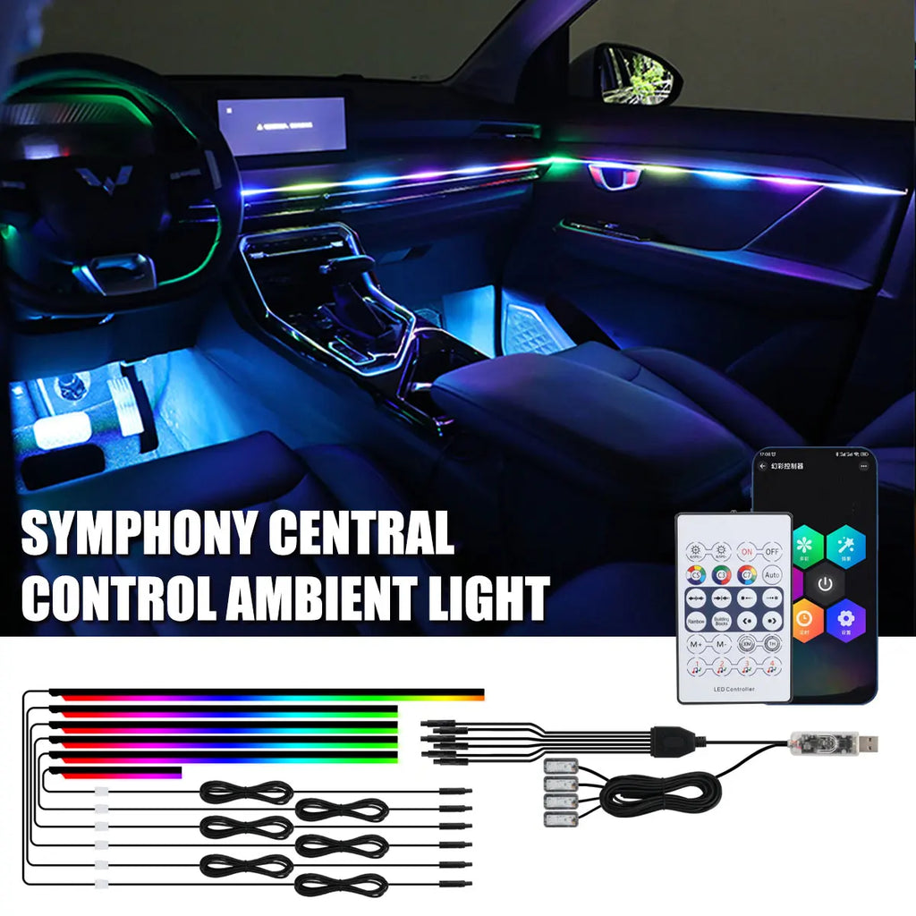 Universal Symphony Car Ambient Lights LED Interior RGB Strea
