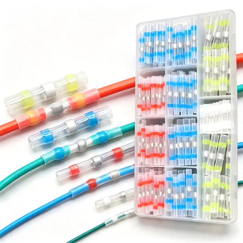 Boxed Solder Seal Wire Connectors Kit Heat Shrink Butt Termi