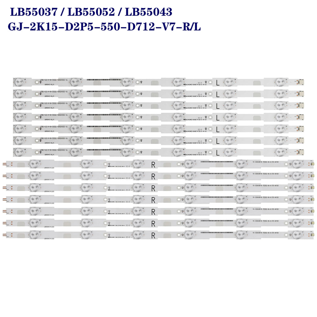 LED Backlight Strip for Philips 55PUH4900 55PUK6400 55PUT4900 55PUT6400 55HFL5010T/12 LB55043 LB55052