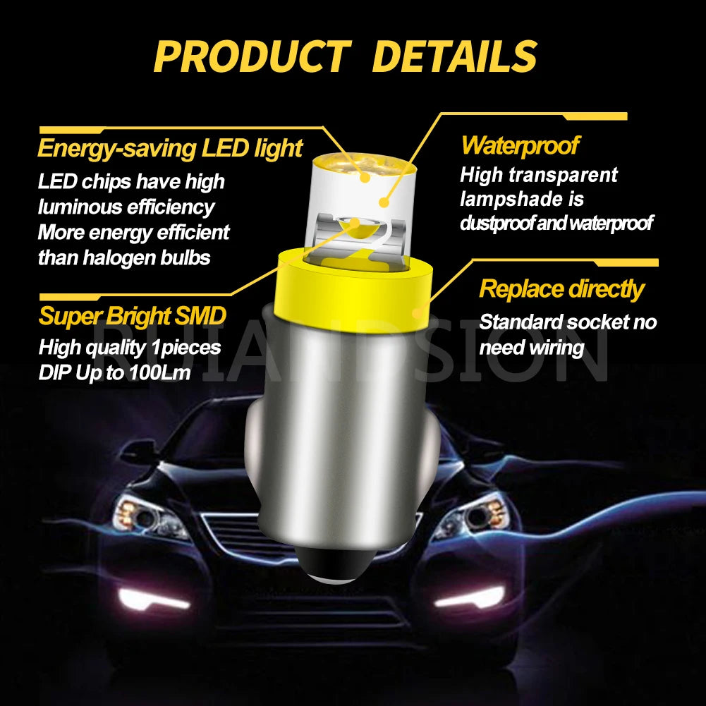4Pcs 6V 12V 24V BA7S LLB281 GLB281 LED Car Bulb Interior Ins