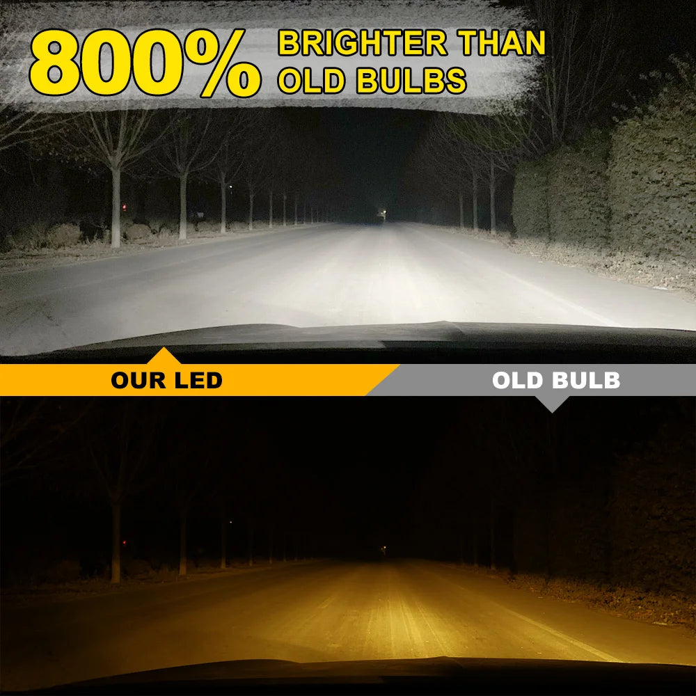 ROADSUN 1/2PCS Motorcycle LED Headlight Bulbs Upgrade High Q