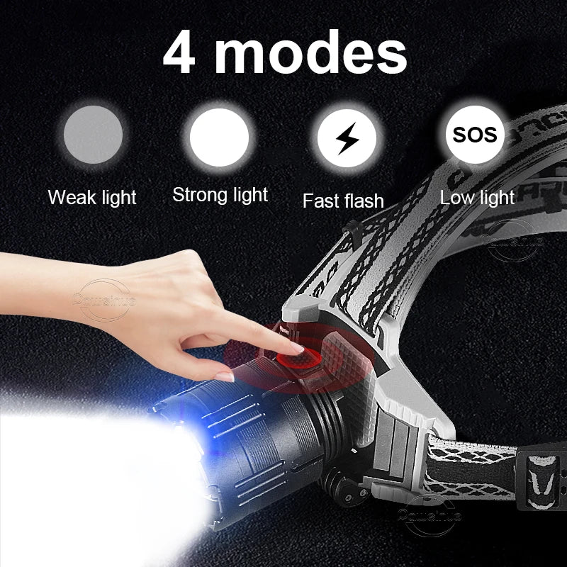 New High Power 800W LED Headlight Super Bright Long Shot 350