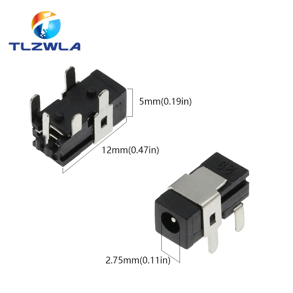 10PCS High Quality DC Power Socket Jack DC-011 Pin 0.7 Needl