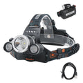 BORUiT 3000LM RJ-3000 LED Headlamp Type-C Rechargeable Headlight Waterproof Fishing Camping Head Torch Lantern