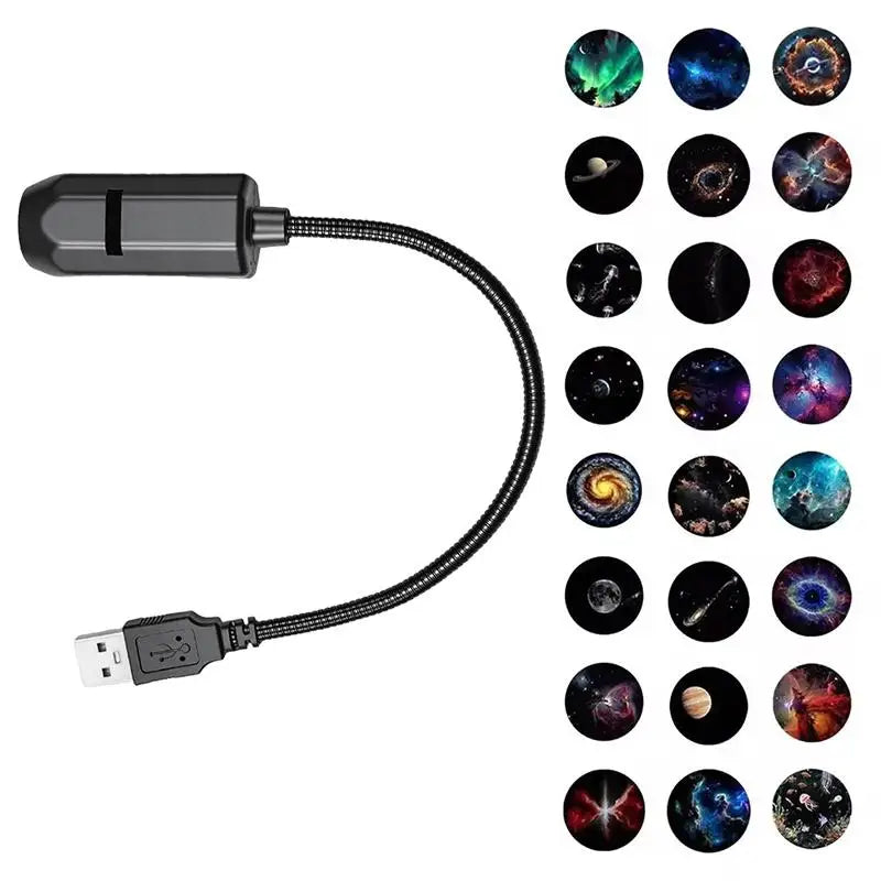 Romantic Rotatable Galaxy Star Projector Portable USB LED Ni