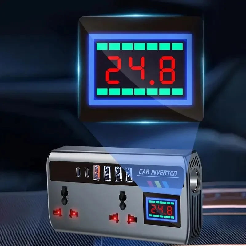 Portable Car Inverter 12V to 110V / 24V to 220V Outlet Adapt