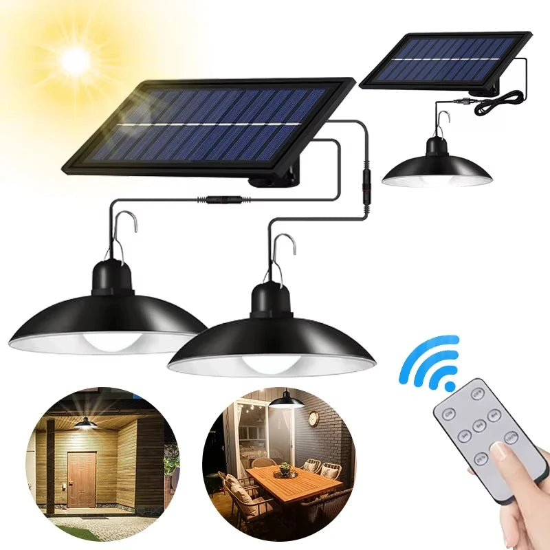 Upgraded 8800mAh Solar Outdoor Light Double Head 112 LED Mot