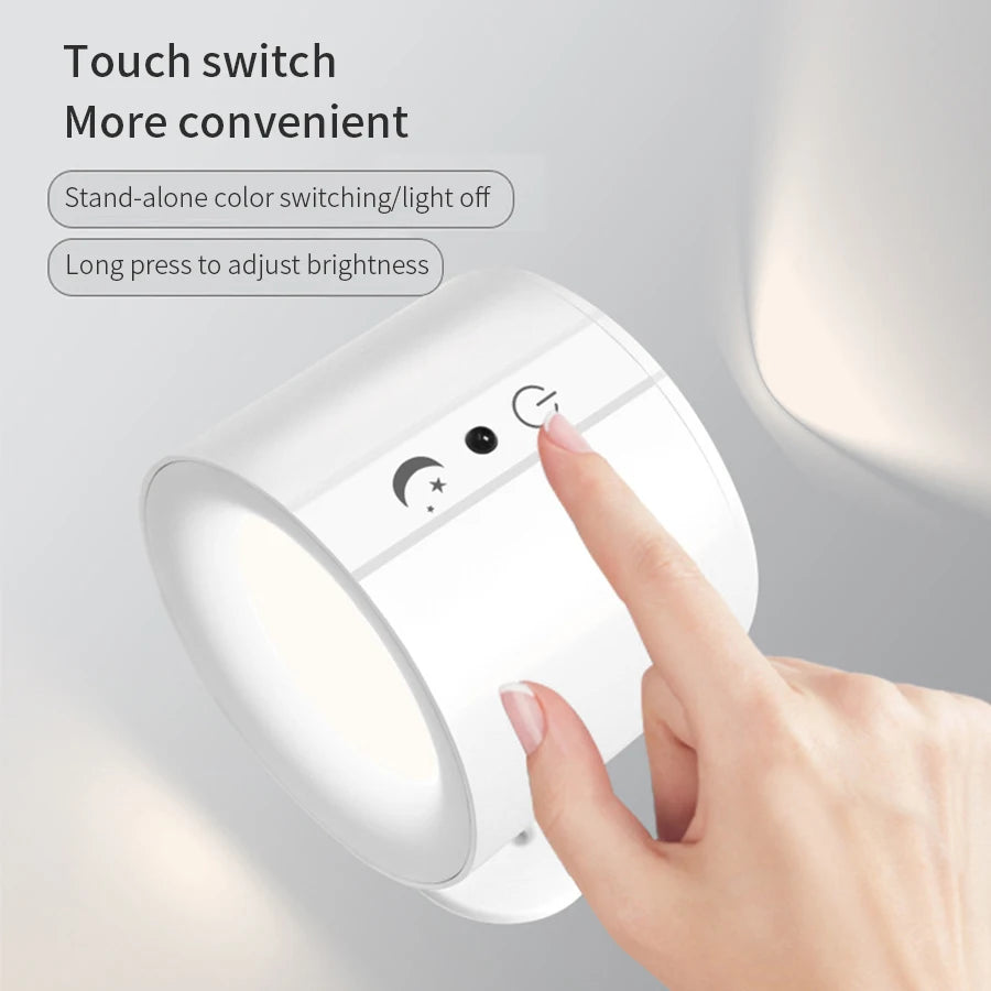 LED Wall Sconces Light Touch Control Double Head Wall Lamp 3