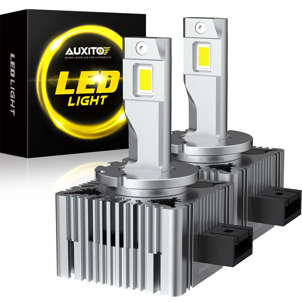 AUXITO 2Pcs Turbo D1S LED Headlight Bulbs D2S D4S D3S LED He