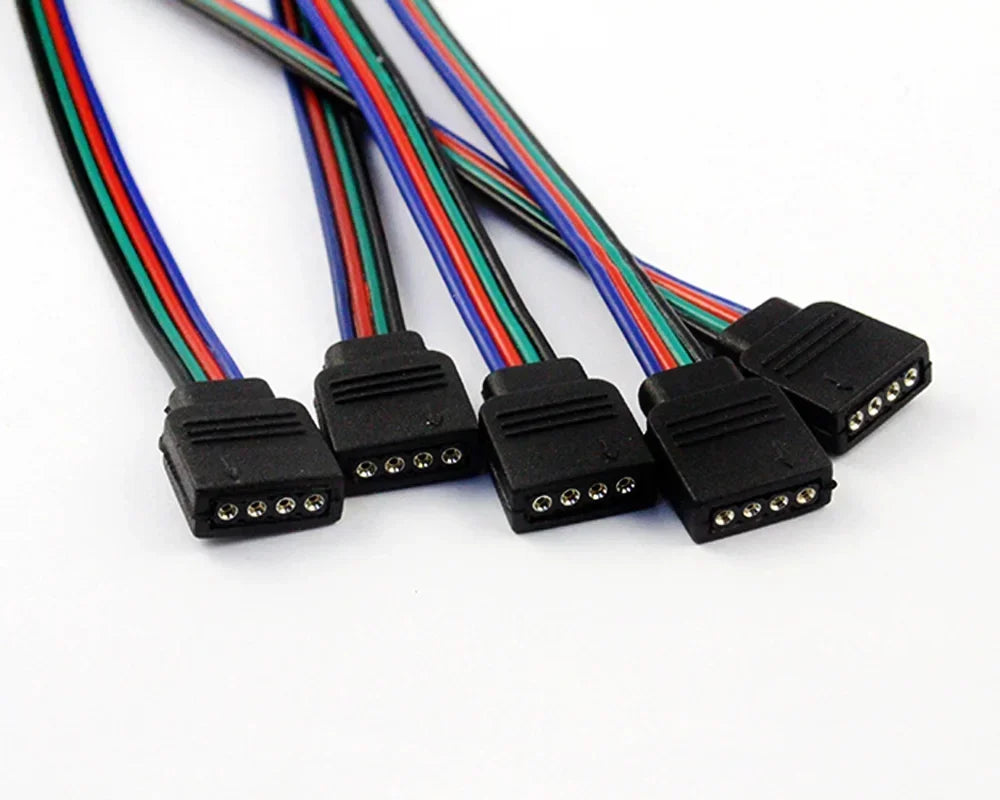 5pcs 15CM 4Pin Connector Cable Male Female No Need Soldering
