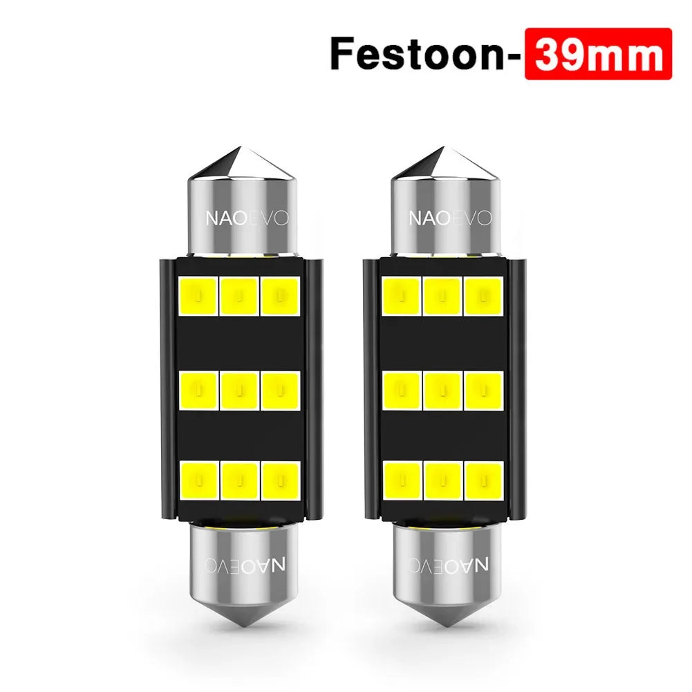 NAO C5W LED Festoon 28mm 31mm 36mm 39mm 41mm 44mm C10W Bulb 2835 SMD Car interior Lighting LED Lights 12V 6000K Lamp for Auto