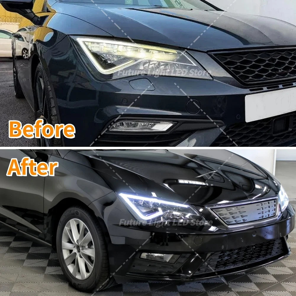 DRL Boards Headlight Daytime Running Light LED Module For 2017-2020 SEAT Leon Cupra MK3 B102233-D 5F0941475A