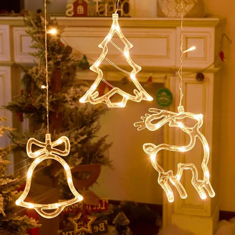 LED Christmas Garland String Lights Fairy Curtain Light For 