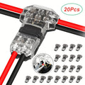 10/100PCS Wire Cable Snap In T2 Connector No-solder No-peel 