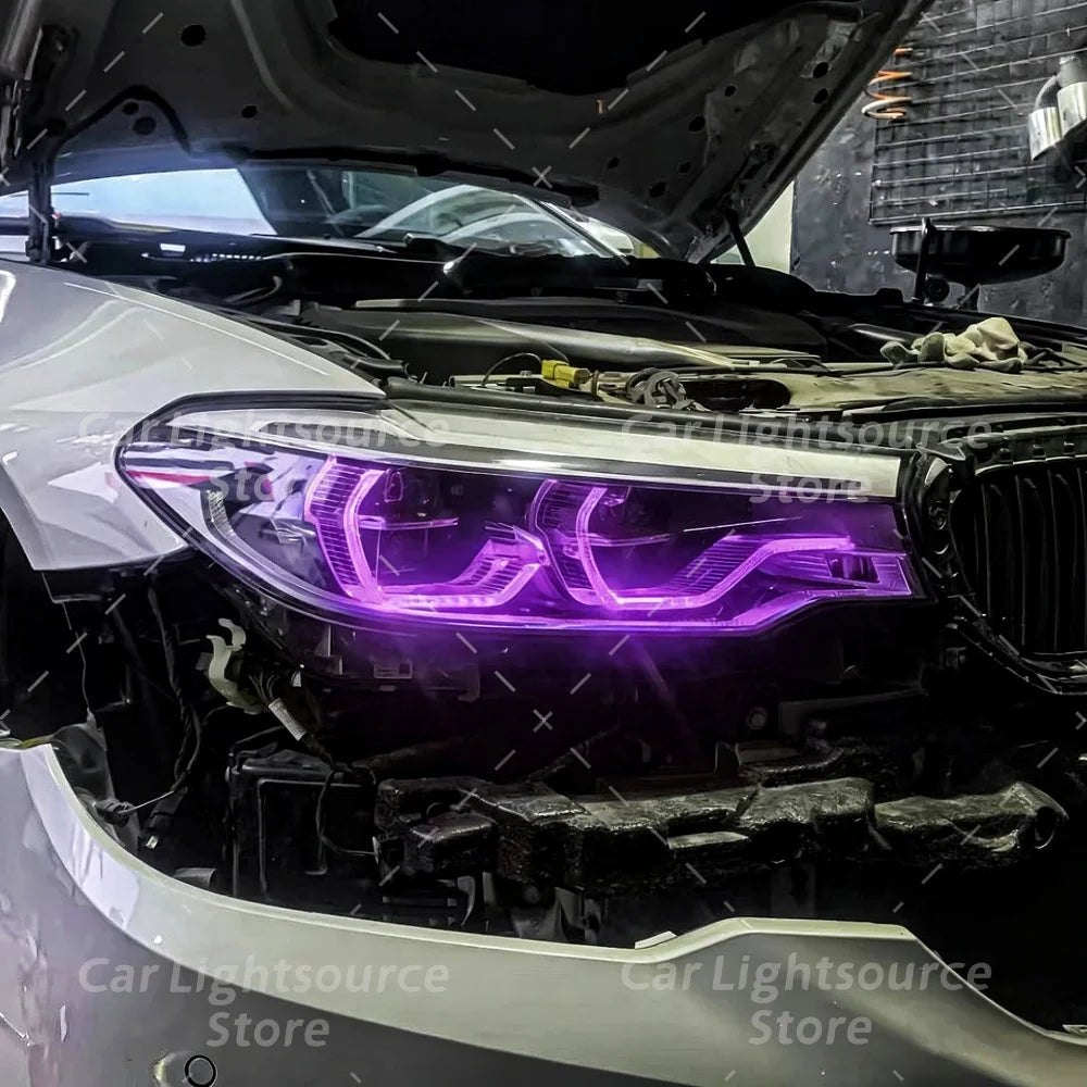 DRL LED Module Yellow Angel Eyes For BMW 5 Series G30 G31 17-20 Adaptive Headlight Daytime Running Lights
