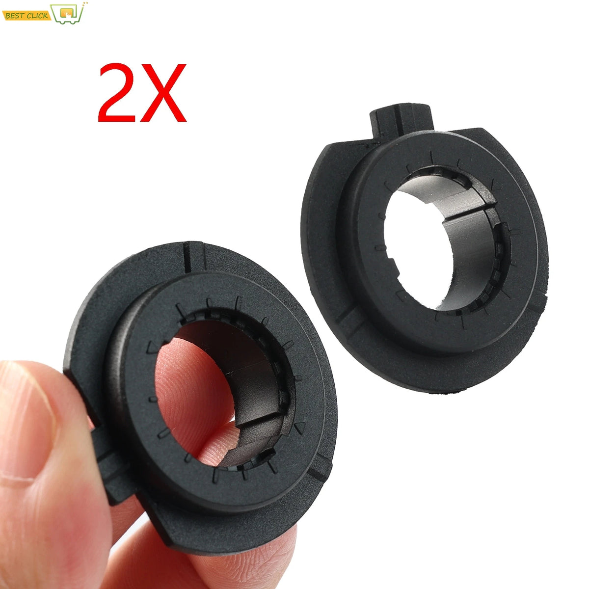 Set of 2 H7 Car LED Headlight Bulb Base Adapter Retainer Hea
