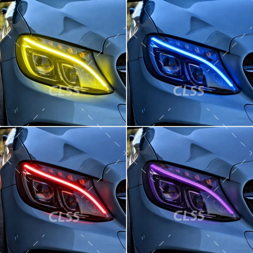 DRL LED Boards Lightsource For Mercedes-Benz C Class W205 C300 C350 2015-2018 Headlight Daytime Running Light
