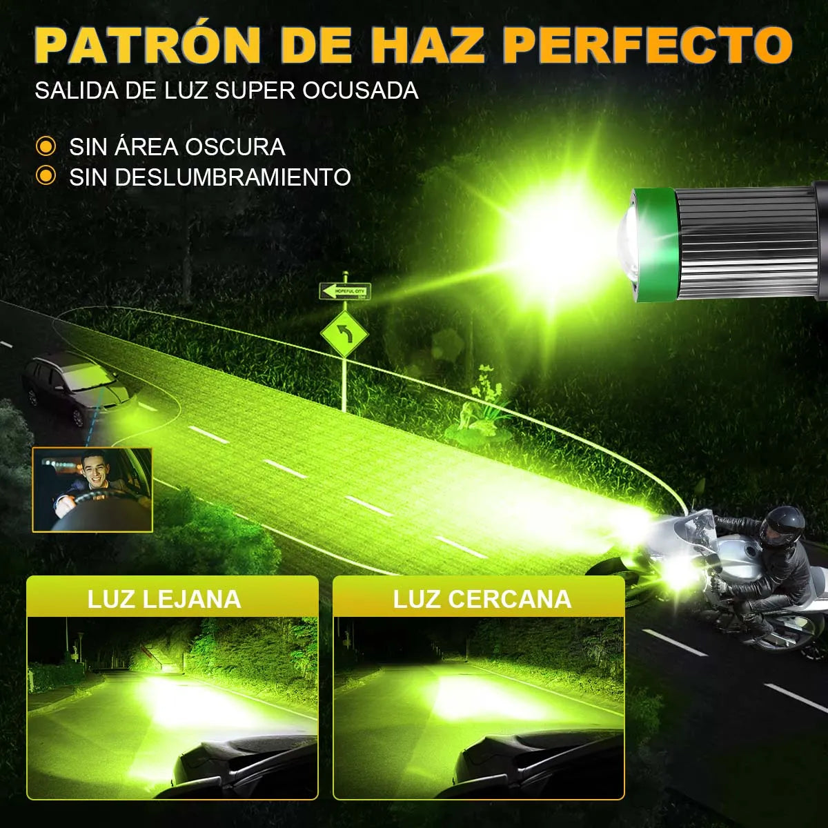 2Pcs New H11 LED H8 H9 Fog Light H7 Lens White Yellow Lemon 