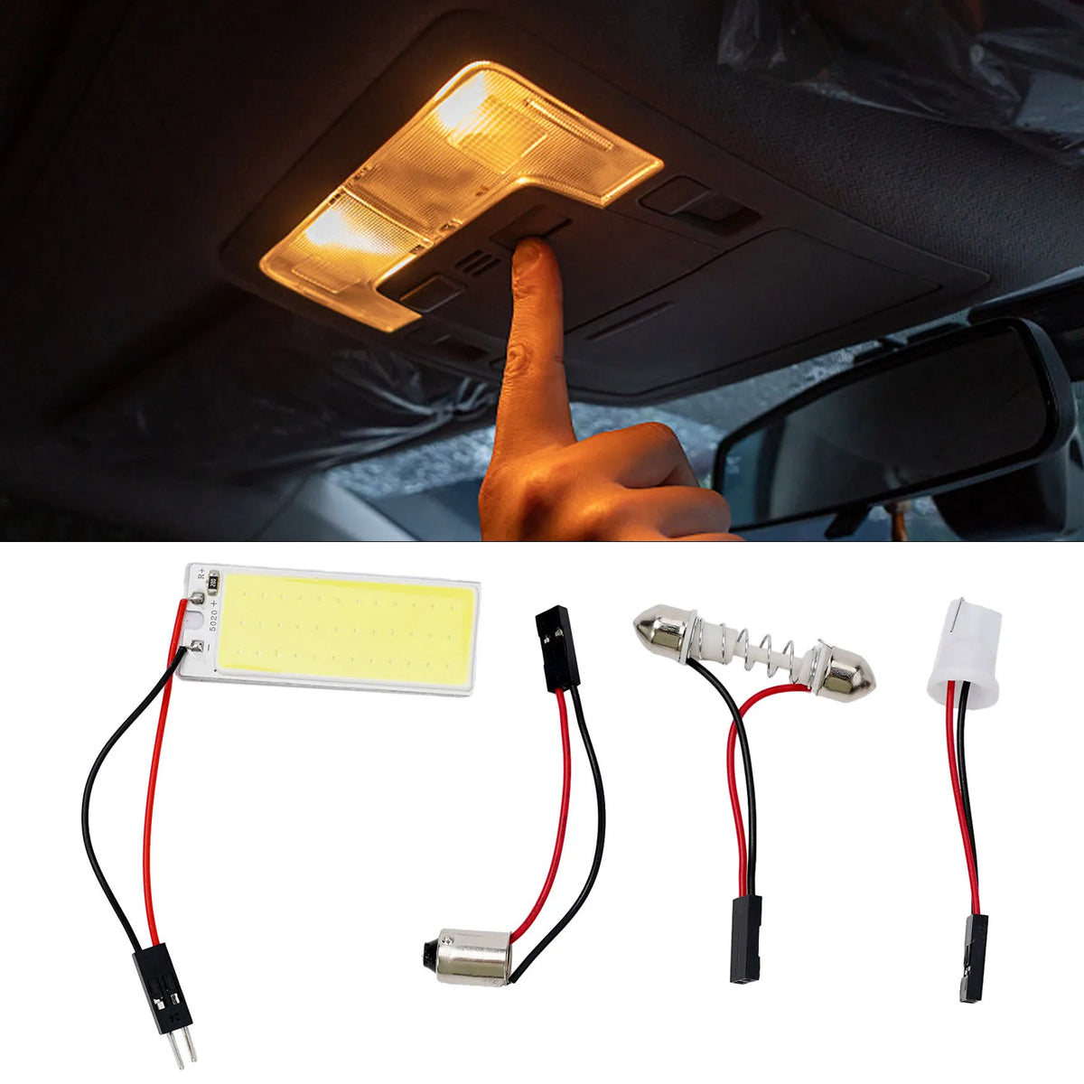 Car Interior Ceiling LED Light Panel 6000K White COB LED Lig