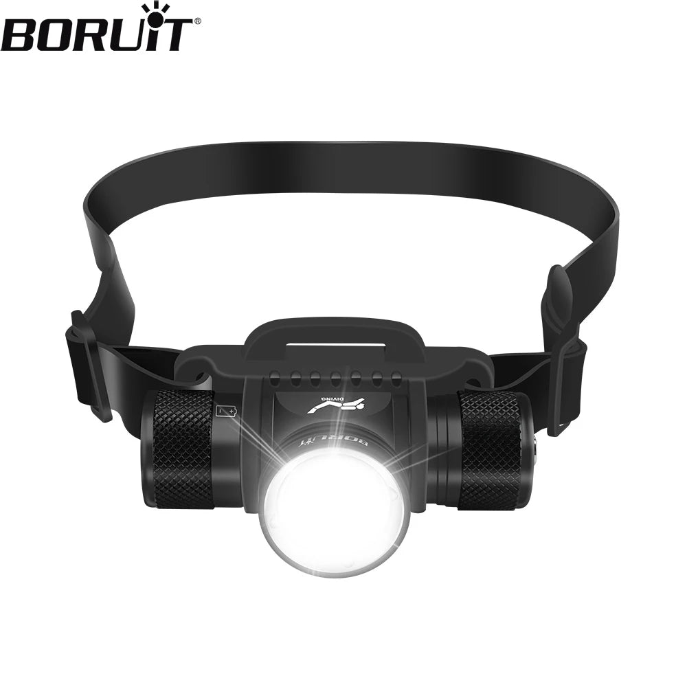 BORUiT HP900 Diving Headlamp 800 Lumen 18650/21700 Battery T